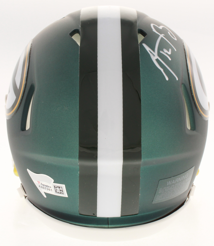 Aaron Rodgers Signed Packers Blaze Speed Mini-Helmet (Fanatics Hologram) at PristineAuction.com Aaron Rodgers Signed Packers Blaze Speed Mini-Helmet (Fanatics Hologram) at PristineAuction.com