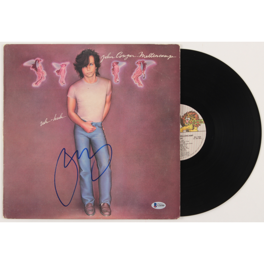 John Mellencamp Signed John Cougar Mellencamp “Uh-Huh” Vinyl Record