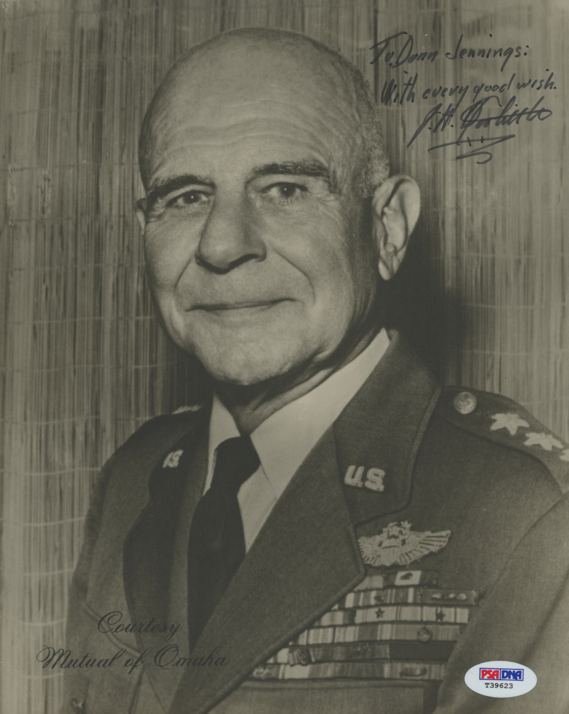 Jimmy Doolittle Signed 8x10 Photo Inscribed "With Every Good Wish" (PSA COA) at PristineAuction.com Jimmy Doolittle Signed 8x10 Photo Inscribed "With Every Good Wish" (PSA COA) at PristineAuction.com