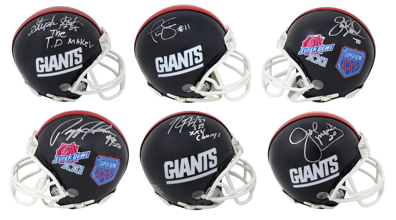 1986, 1990 New York Giants World Champs Mystery Autograph Gift Box – Series 1 (Limited to 100) – **Grand Prize TEAM Signed Jersey** at PristineAuction.com 1986, 1990 New York Giants World Champs Mystery Autograph Gift Box – Series 1 (Limited to 100) – **Grand Prize TEAM Signed Jersey** at PristineAuction.com