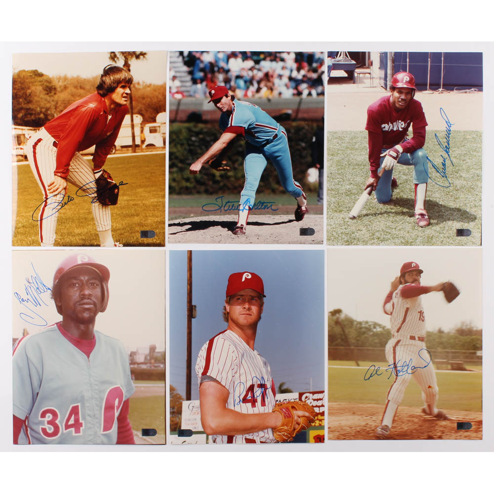 Lot of (6) Signed Philadelphia Phillies 8x10 Photos with Pete Rose ...