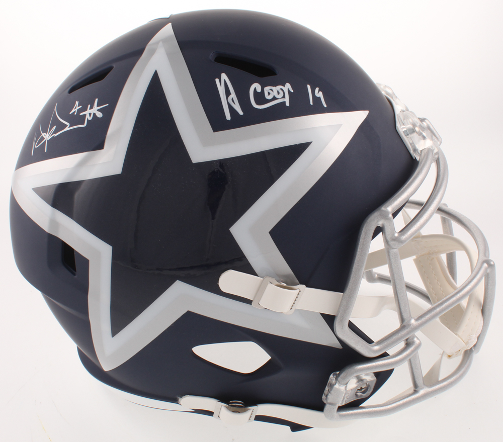 Dak Prescott & Amari Cooper Signed Dallas Cowboys Full-Size AMP Alternate Speed (Beckett COA & Prescott Hologram) at PristineAuction.com Dak Prescott & Amari Cooper Signed Dallas Cowboys Full-Size AMP Alternate Speed (Beckett COA & Prescott Hologram) at PristineAuction.com