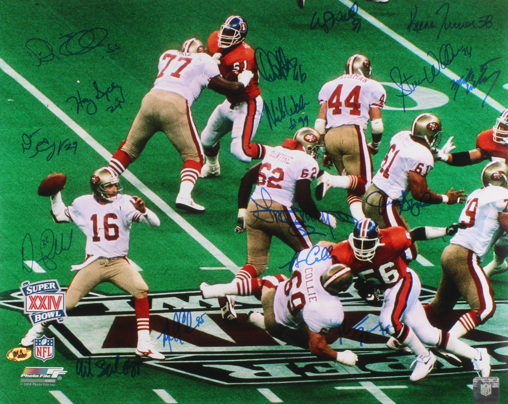 1989-90 San Francisco 49ers "Super Bowl XXIV" 16x20 Photo Team-Signed by (16) With Bruce Collie, Keena Turner, Darryl Pollard, Wesley Walls (MAB Hologram) at PristineAuction.com 1989-90 San Francisco 49ers "Super Bowl XXIV" 16x20 Photo Team-Signed by (16) With Bruce Collie, Keena Turner, Darryl Pollard, Wesley Walls (MAB Hologram) at PristineAuction.com