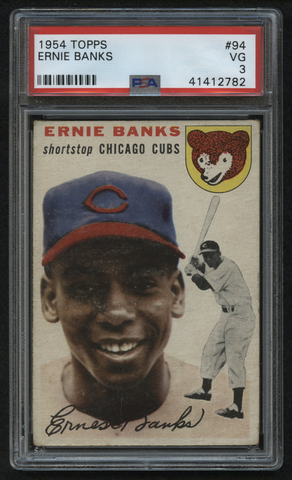 1954 Topps #94 Ernie Banks RC (PSA 3) at PristineAuction.com 1954 Topps #94 Ernie Banks RC (PSA 3) at PristineAuction.com
