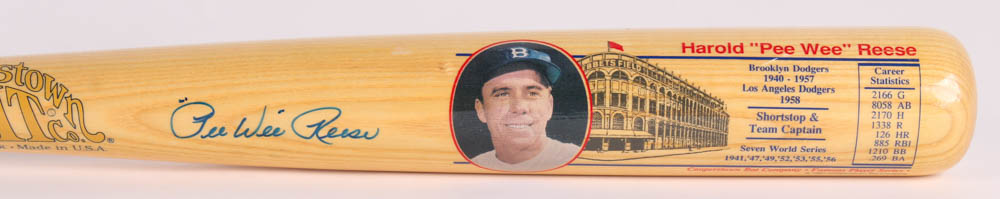 Pee Wee Reese Signed LE Cooperstown Bat Company Career Highlight Stat Baseball Bat (Cooperstown Bat COA) at PristineAuction.com Pee Wee Reese Signed LE Cooperstown Bat Company Career Highlight Stat Baseball Bat (Cooperstown Bat COA) at PristineAuction.com