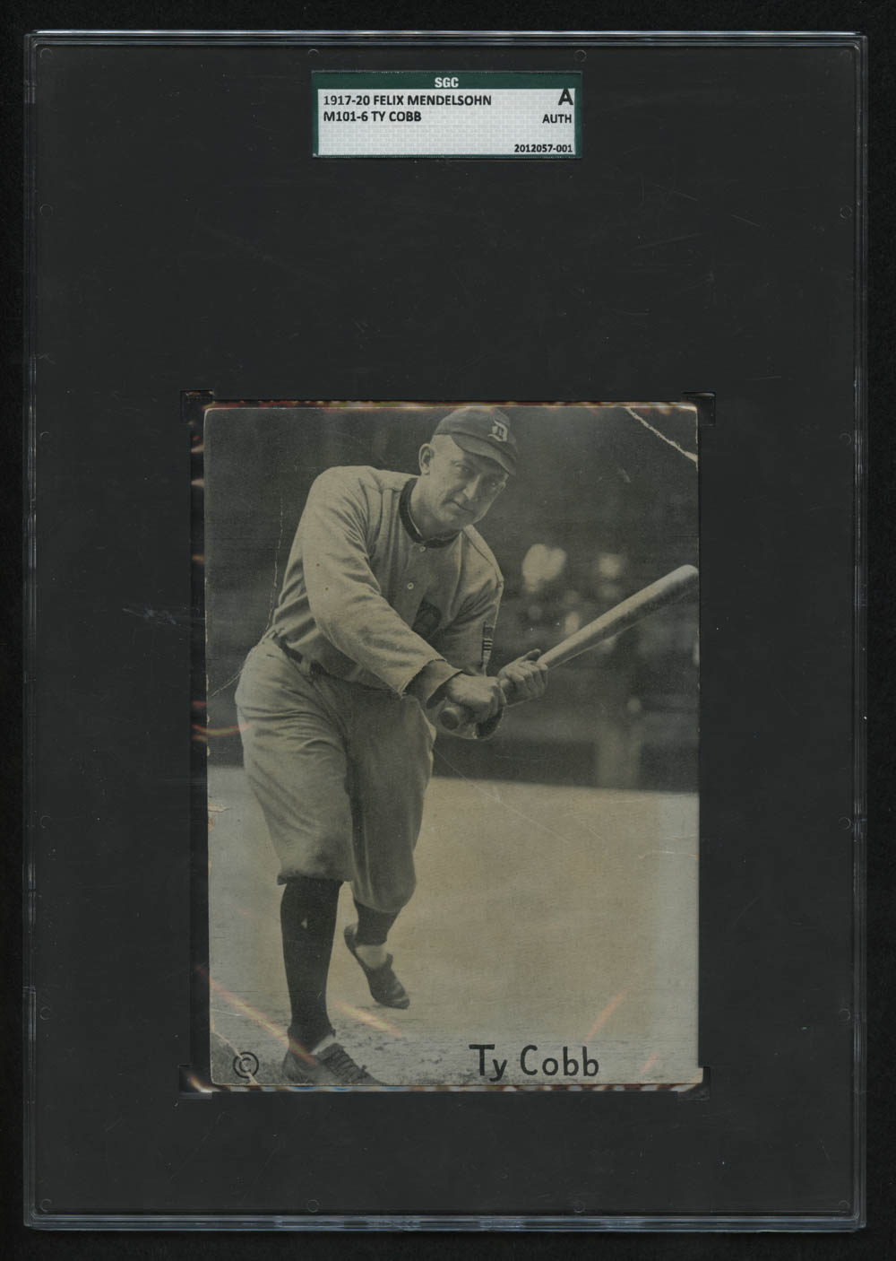 1917-20 Felix Mendelsohn M101-6 #17 Ty Cobb (SGC Authentic) at PristineAuction.com 1917-20 Felix Mendelsohn M101-6 #17 Ty Cobb (SGC Authentic) at PristineAuction.com