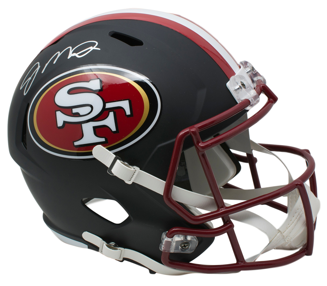 Joe Montana Signed San Francisco 49ers Full-Size Matte Black Speed Helmet (JSA COA) at PristineAuction.com Joe Montana Signed San Francisco 49ers Full-Size Matte Black Speed Helmet (JSA COA) at PristineAuction.com