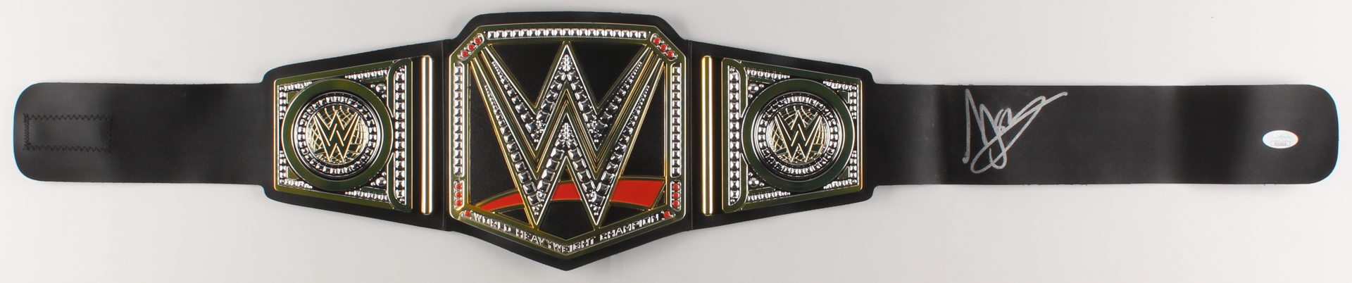 A.J. Styles Signed WWE World Heavyweight Champion Belt (JSA COA) at PristineAuction.com A.J. Styles Signed WWE World Heavyweight Champion Belt (JSA COA) at PristineAuction.com