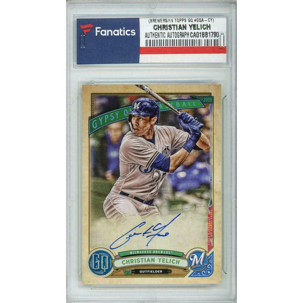 2019 Topps Gypsy Queen Autographs #GQACY Christian Yelich (Fanatics Encapsulated)