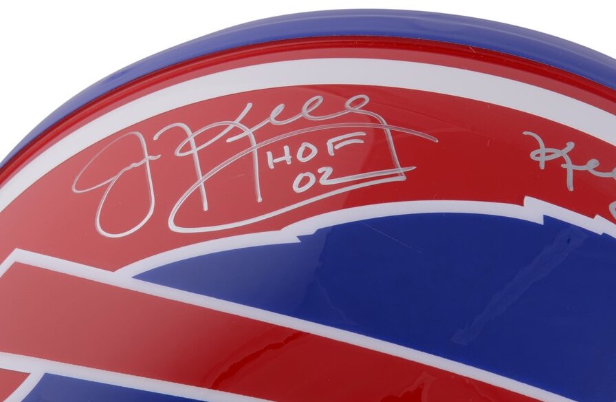 Jim Kelly Signed Buffalo Bills LE Full-Size Authentic On-Field Helmet with Multiple Stat Inscriptions (Fanatics Hologram) at PristineAuction.com Jim Kelly Signed Buffalo Bills LE Full-Size Authentic On-Field Helmet with Multiple Stat Inscriptions (Fanatics Hologram) at PristineAuction.com