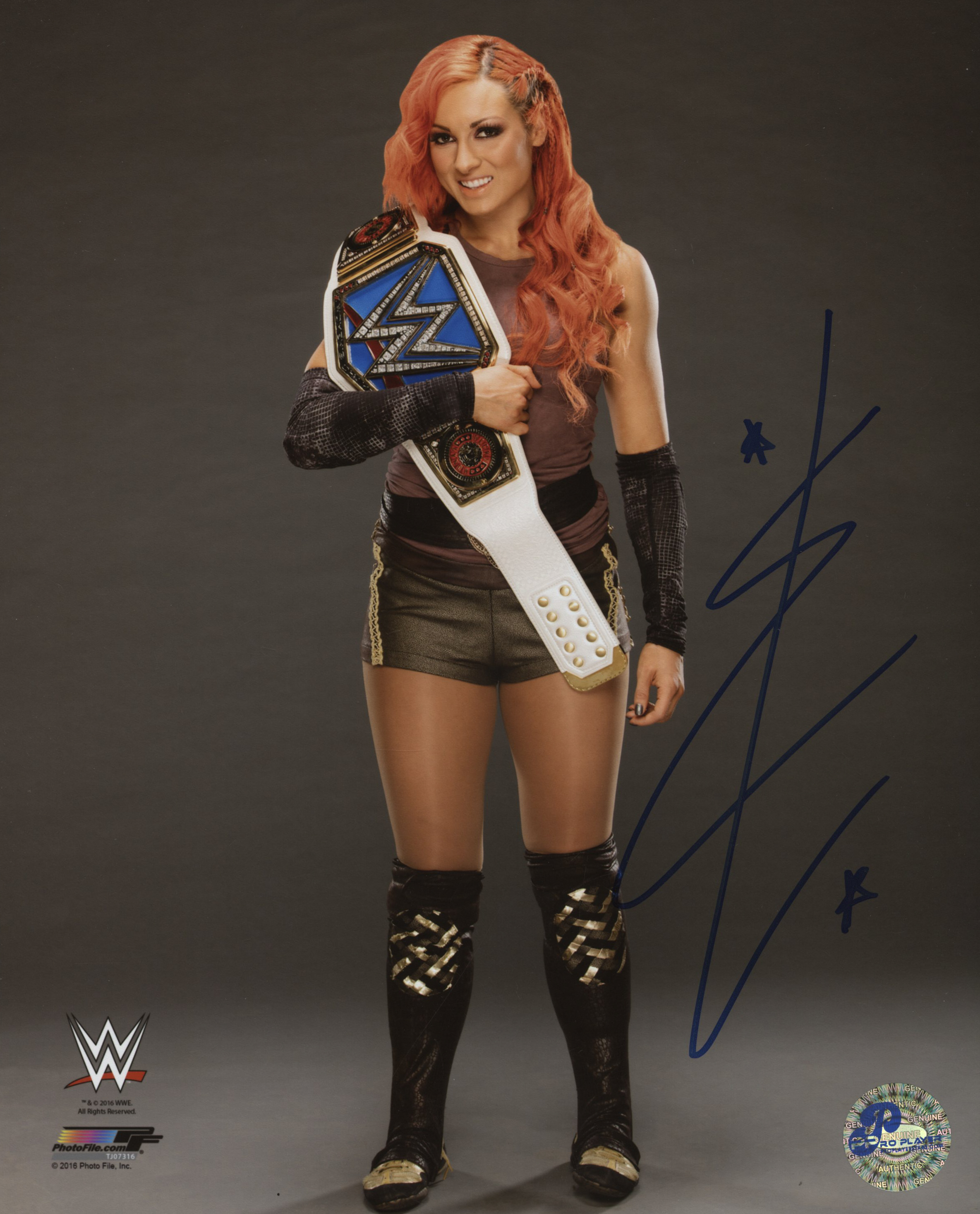 Becky Lynch Signed WWE 8x10 Photo (Pro Player Hologram) at PristineAuction.com Becky Lynch Signed WWE 8x10 Photo (Pro Player Hologram) at PristineAuction.com