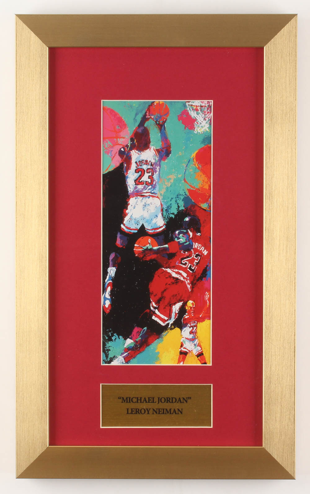 LeRoy Neiman "Michael Jordan" 10x16.5 Custom Framed Print Display at PristineAuction.com LeRoy Neiman "Michael Jordan" 10x16.5 Custom Framed Print Display at PristineAuction.com