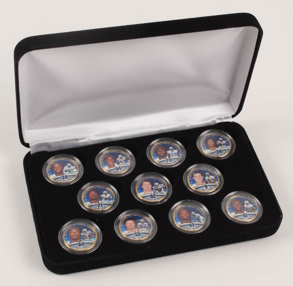 Dallas Cowboys Texas Stadium Farewell 9-Coin Set - 24K Gold Plated Quarters In Display Box