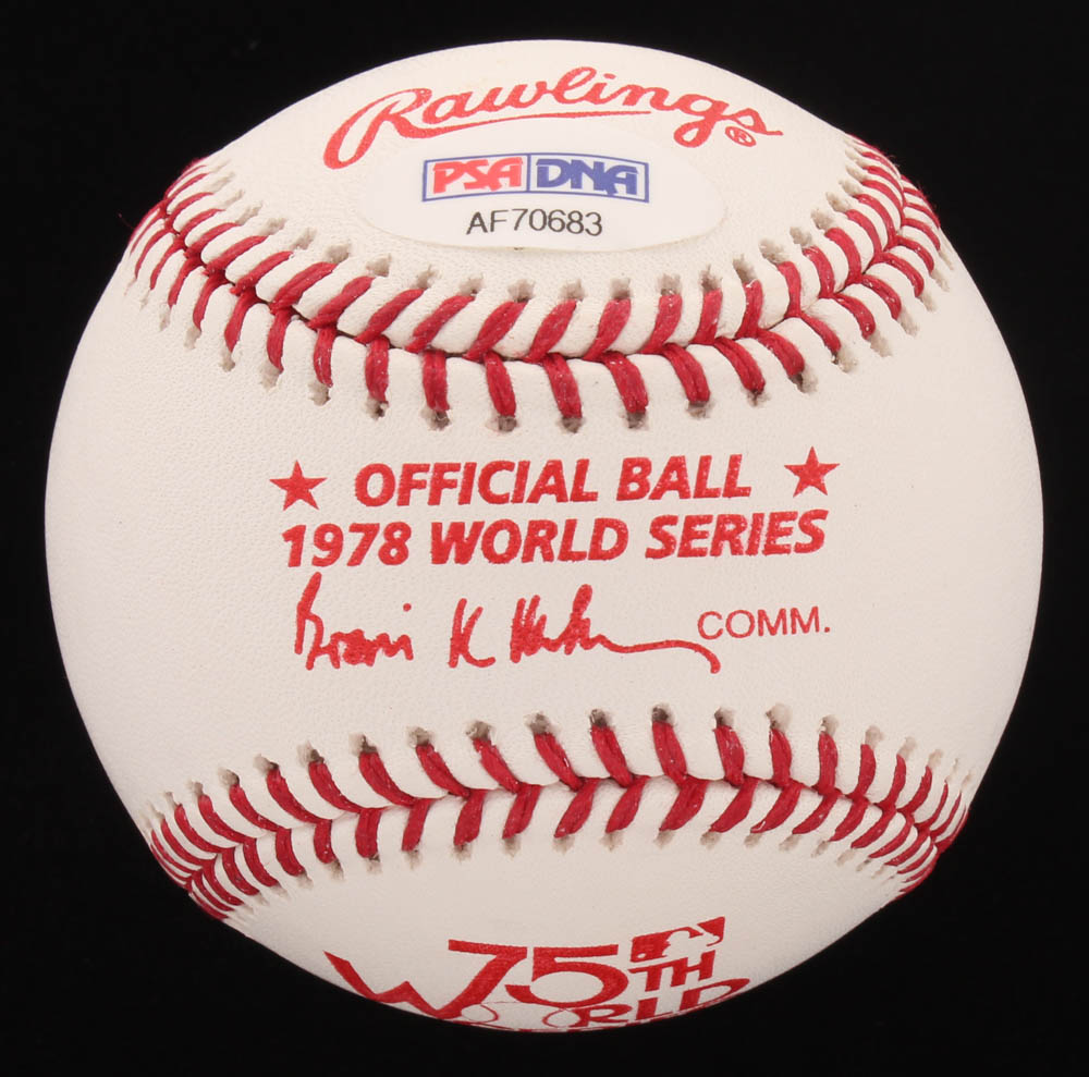Reggie Jackson Signed Official 1978 World Series Baseball with Display Case (PSA COA) at PristineAuction.com Reggie Jackson Signed Official 1978 World Series Baseball with Display Case (PSA COA) at PristineAuction.com