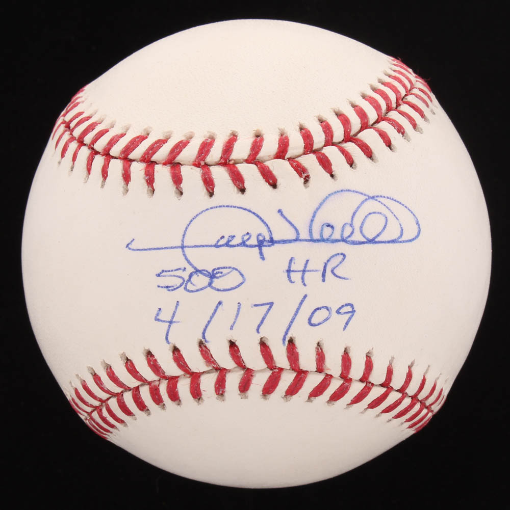 Gary Sheffield Signed OML Baseball Inscribed "500 HR 4/17/09" with Display Case (PSA COA) at PristineAuction.com Gary Sheffield Signed OML Baseball Inscribed "500 HR 4/17/09" with Display Case (PSA COA) at PristineAuction.com