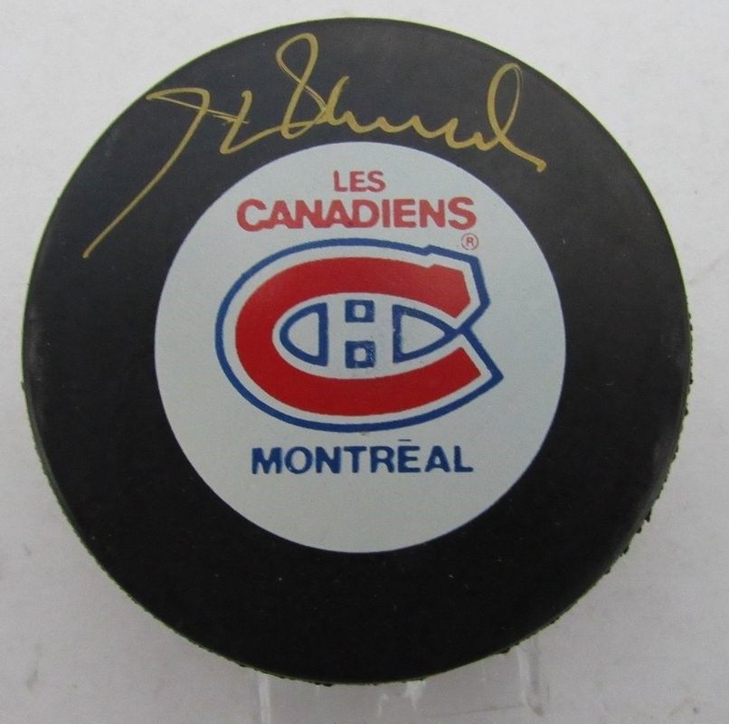 Henri Richard Signed Canadiens Logo Hockey Puck (UDA Hologram) at PristineAuction.com Henri Richard Signed Canadiens Logo Hockey Puck (UDA Hologram) at PristineAuction.com