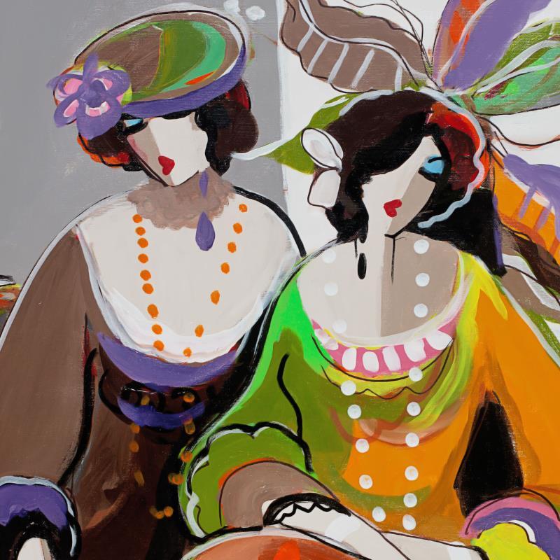 Isaac Maimon Signed "Casual Conversation" 31x24.5 Original Acrylic Painting on Canvas (PA LOA) at PristineAuction.com Isaac Maimon Signed "Casual Conversation" 31x24.5 Original Acrylic Painting on Canvas (PA LOA) at PristineAuction.com