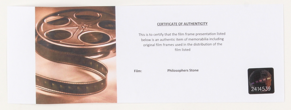 "Harry Potter and the Philosopher's Stone" LE 8x10 Custom Matted Original Film / Movie Cell Display at PristineAuction.com "Harry Potter and the Philosopher's Stone" LE 8x10 Custom Matted Original Film / Movie Cell Display at PristineAuction.com