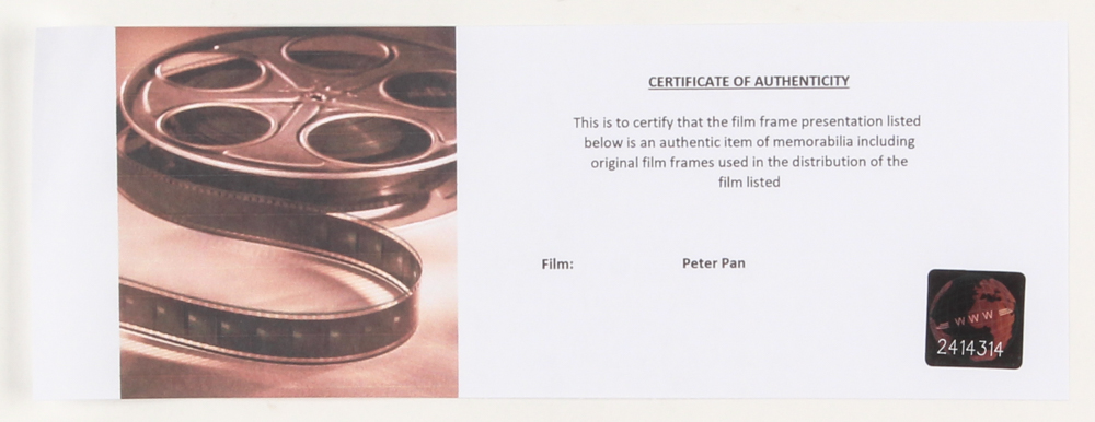 "Peter Pan" LE 8x10 Custom Matted Original Film / Movie Cell Display at PristineAuction.com "Peter Pan" LE 8x10 Custom Matted Original Film / Movie Cell Display at PristineAuction.com