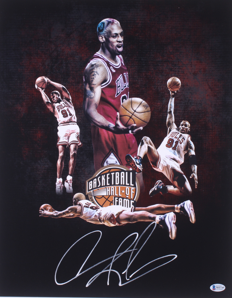 Dennis Rodman Signed Chicago Bulls "Hall of Fame" 16x20 Photo (Beckett COA) at PristineAuction.com Dennis Rodman Signed Chicago Bulls "Hall of Fame" 16x20 Photo (Beckett COA) at PristineAuction.com