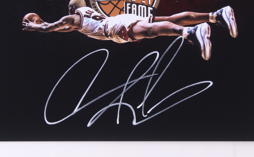 Dennis Rodman Signed Chicago Bulls "Hall of Fame" 16x20 Photo (Beckett COA) at PristineAuction.com Dennis Rodman Signed Chicago Bulls "Hall of Fame" 16x20 Photo (Beckett COA) at PristineAuction.com