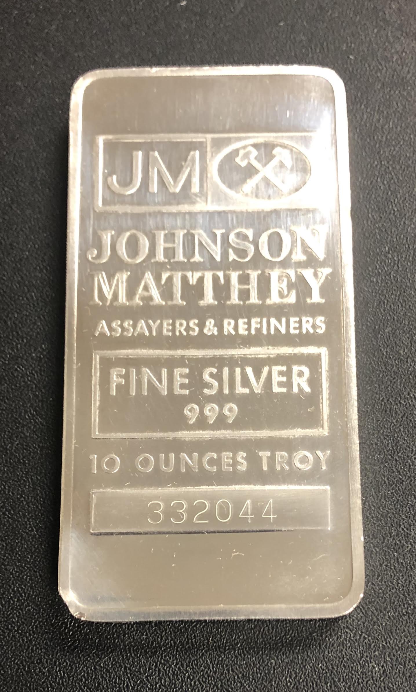 10 oz Johnson Matthey Silver Bullion Bar at PristineAuction.com 10 oz Johnson Matthey Silver Bullion Bar at PristineAuction.com