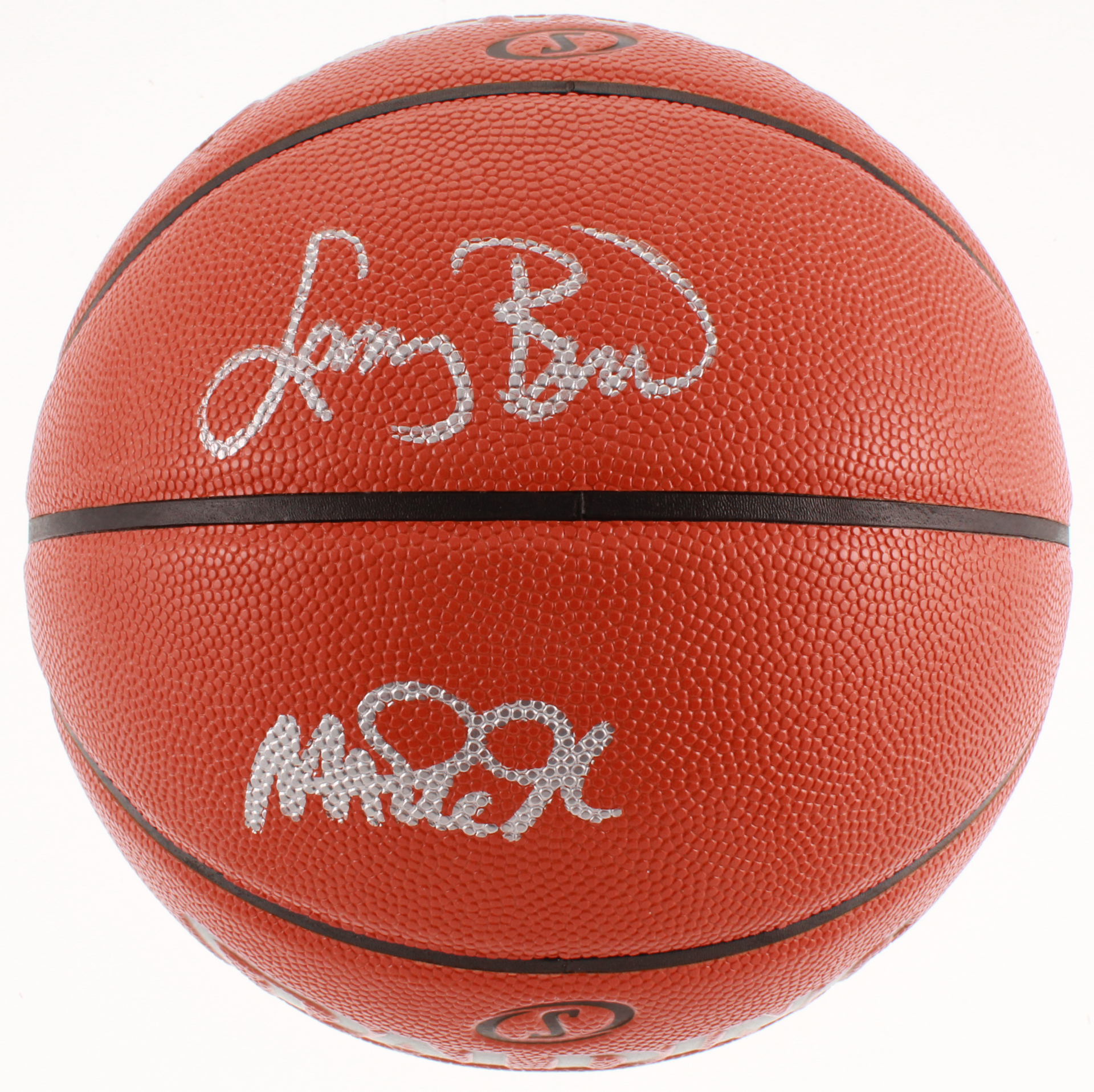 Larry Bird & Magic Johnson Signed NBA Game Ball Series Basketball (Beckett COA) at PristineAuction.com Larry Bird & Magic Johnson Signed NBA Game Ball Series Basketball (Beckett COA) at PristineAuction.com