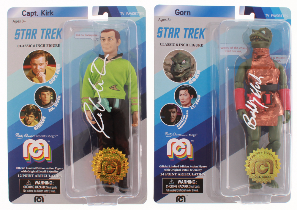 Lot of (2) Signed "Star Trek" Figures with William Shatner & Bobby Clark (JSA COA) at PristineAuction.com Lot of (2) Signed "Star Trek" Figures with William Shatner & Bobby Clark (JSA COA) at PristineAuction.com