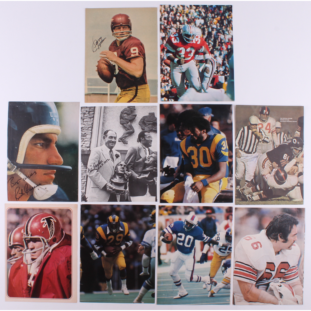 Lot of (10) Signed Assorted Football 8x11 Flats with Eric Dickerson ...
