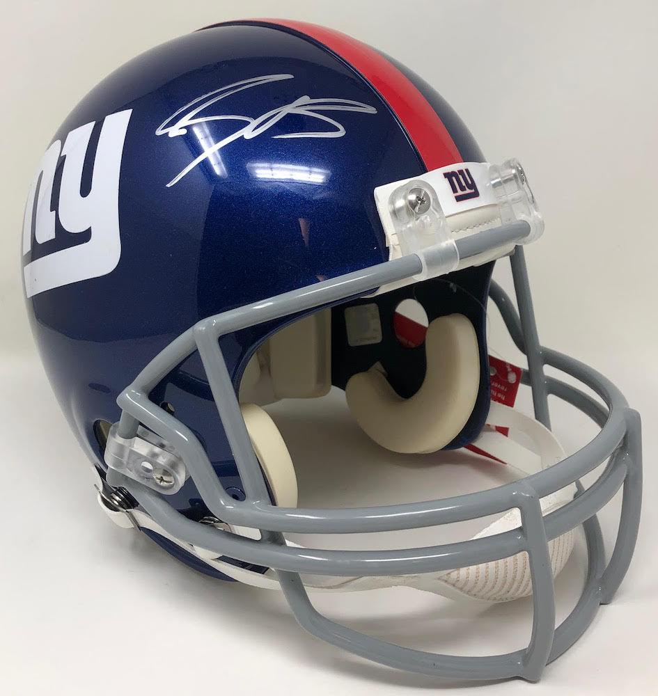 Saquon Barkley Signed Giants Full-Size Authentic On-Field Helmet (Panini COA) at PristineAuction.com Saquon Barkley Signed Giants Full-Size Authentic On-Field Helmet (Panini COA) at PristineAuction.com