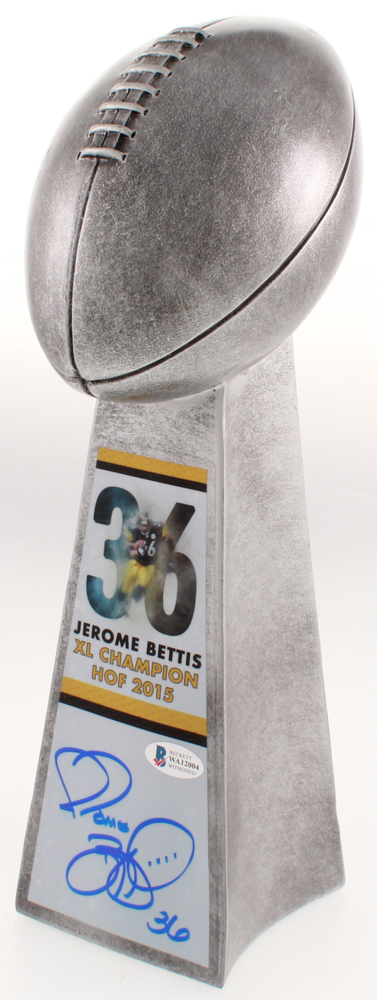 Jerome Bettis - Steelers - Signed Large Lombardi Trophy (Beckett COA) at PristineAuction.com Jerome Bettis - Steelers - Signed Large Lombardi Trophy (Beckett COA) at PristineAuction.com