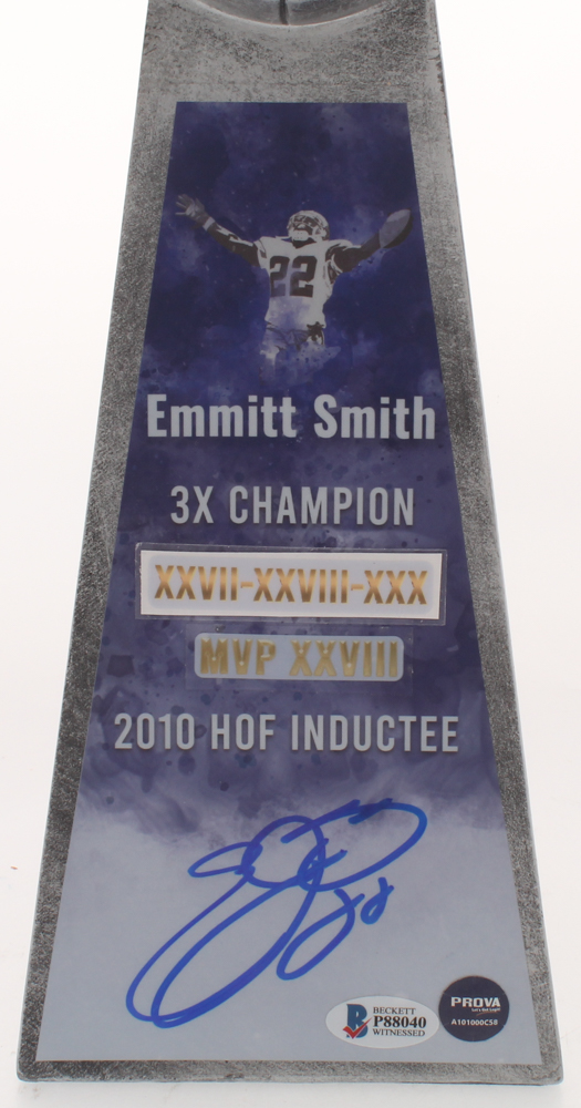 Emmitt Smith - Cowboys - Signed Large Lombardi Trophy (PROVA COA & Beckett COA) at PristineAuction.com Emmitt Smith - Cowboys - Signed Large Lombardi Trophy (PROVA COA & Beckett COA) at PristineAuction.com