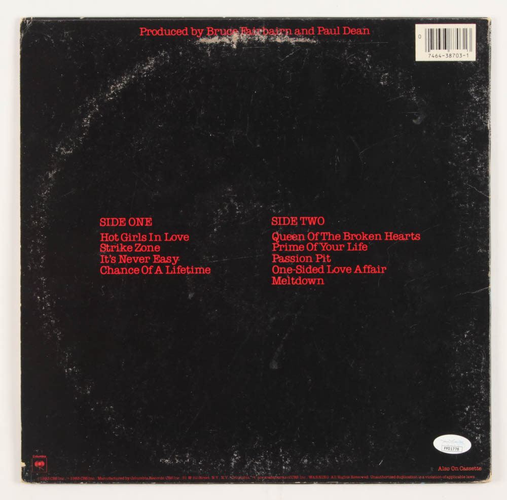 Loverboy "Keep It Up" Vinyl Record Album Signed by (4) with Mike Reno, Paul Dean, Matt Frenette, & Doug Johnson (JSA COA) at PristineAuction.com Loverboy "Keep It Up" Vinyl Record Album Signed by (4) with Mike Reno, Paul Dean, Matt Frenette, & Doug Johnson (JSA COA) at PristineAuction.com