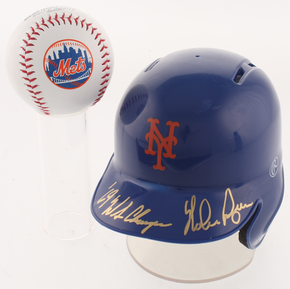 Nolan Ryan Signed New York Mets Batting Mini Helmet with Display Case & New York Mets Logo OML Baseball Inscribed "'69 WS Champs" (PSA COA) at PristineAuction.com Nolan Ryan Signed New York Mets Batting Mini Helmet with Display Case & New York Mets Logo OML Baseball Inscribed "'69 WS Champs" (PSA COA) at PristineAuction.com
