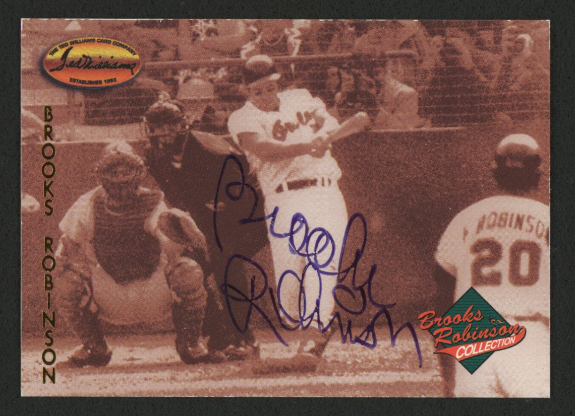 Brooks Robinson Signed 1993 Ted Williams Brooks Robinson #6 / '70 Series 1 (JSA COA) at PristineAuction.com Brooks Robinson Signed 1993 Ted Williams Brooks Robinson #6 / '70 Series 1 (JSA COA) at PristineAuction.com
