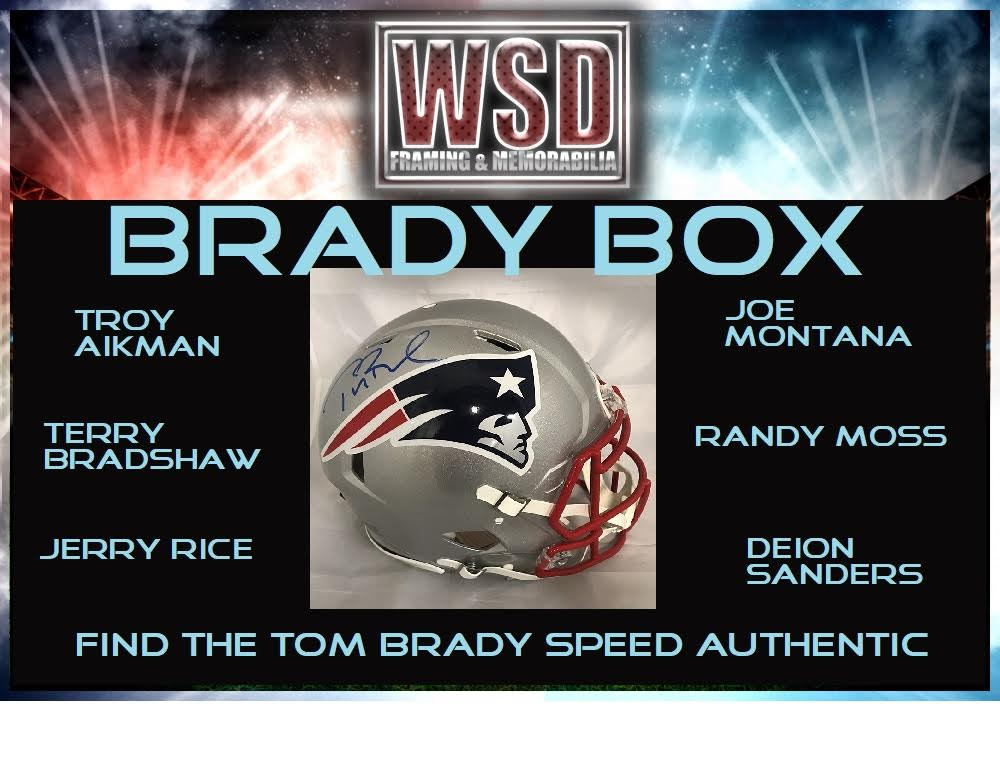WSD "Brady Box" Mystery Helmet Box - Autographed Football Helmet Series at PristineAuction.com WSD "Brady Box" Mystery Helmet Box - Autographed Football Helmet Series at PristineAuction.com