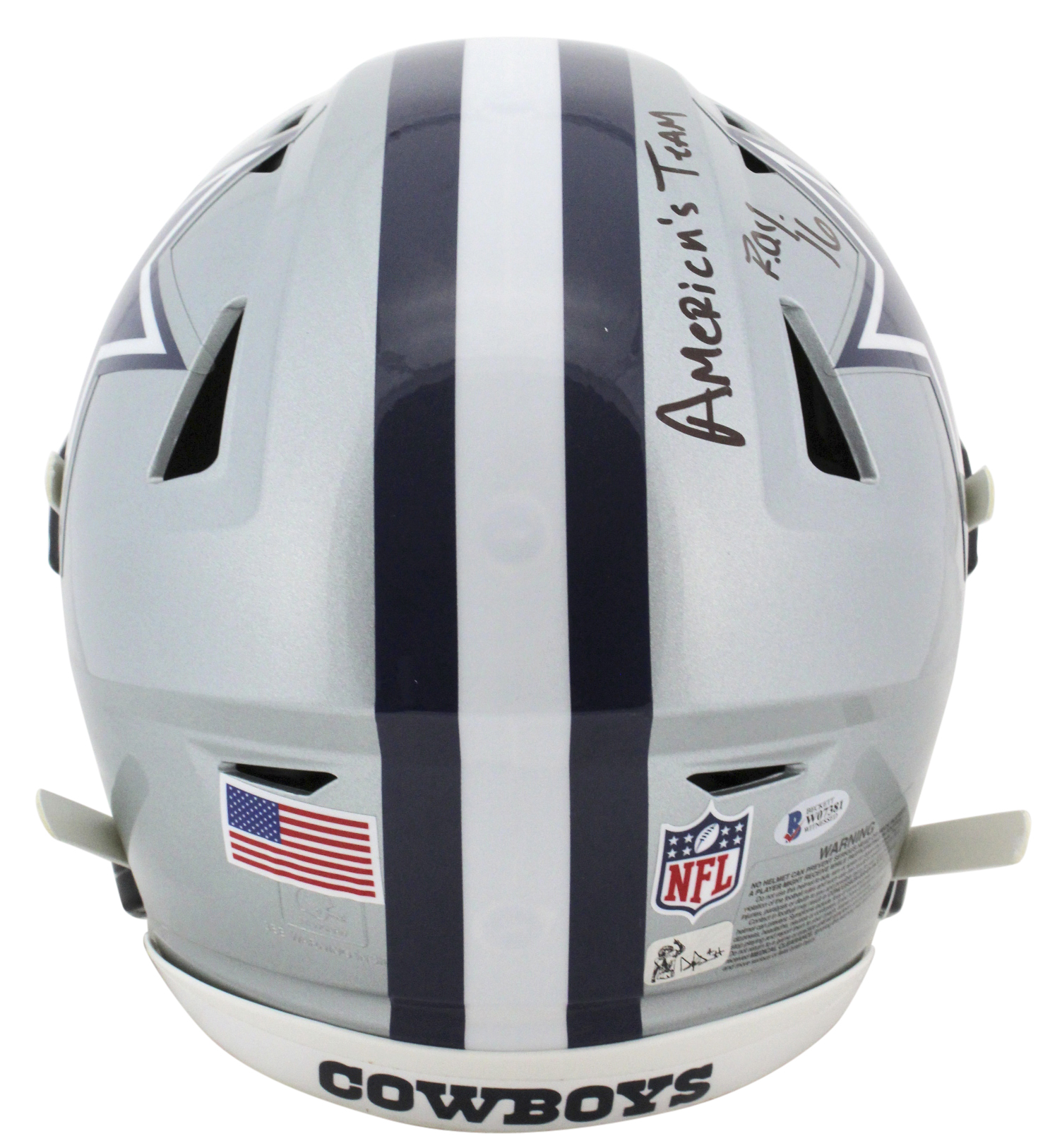 Dak Prescott Signed Dallas Cowboys Full-Size Authentic On-Field Flex Speed Helmet Inscribed "America's Team" & "ROY 16" (Beckett COA & Prescott Hologram) at PristineAuction.com Dak Prescott Signed Dallas Cowboys Full-Size Authentic On-Field Flex Speed Helmet Inscribed "America's Team" & "ROY 16" (Beckett COA & Prescott Hologram) at PristineAuction.com