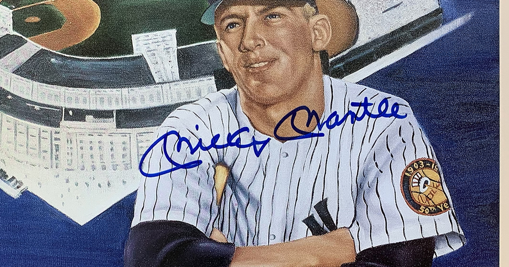 Mickey Mantle Signed LE New York Yankees 14x21 Career Highlight Stat Print (Beckett LOA) at PristineAuction.com Mickey Mantle Signed LE New York Yankees 14x21 Career Highlight Stat Print (Beckett LOA) at PristineAuction.com