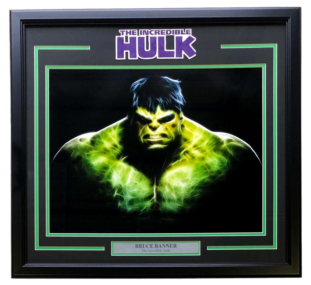The Incredible Hulk - Bruce Banner 22x27 Custom Framed Display at PristineAuction.com The Incredible Hulk - Bruce Banner 22x27 Custom Framed Display at PristineAuction.com