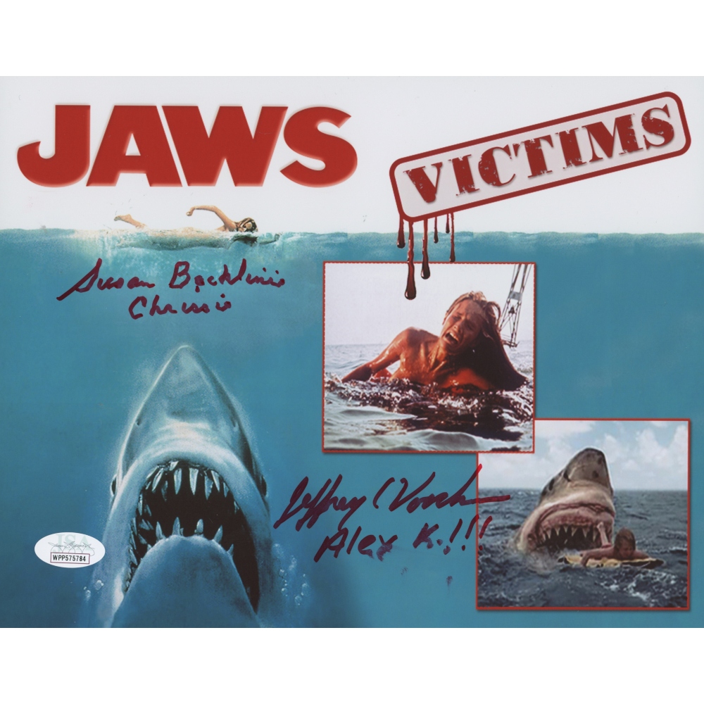 Susan Backlinie & Jeffrey Voorhees Signed "Jaws" 8x10 Photo Inscribed