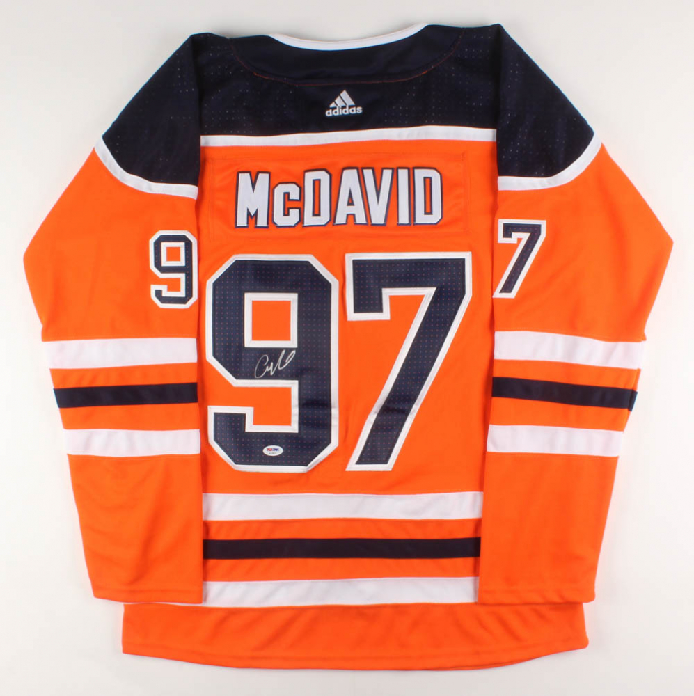Connor McDavid Signed Edmonton Oilers Captain Jersey (PSA COA) Pristine Auction