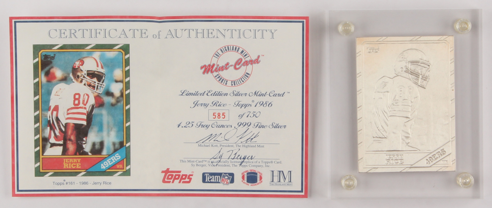 1997 Highland Mint Mint-Cards Topps #29 Jerry Rice 86 / S / 750 at PristineAuction.com 1997 Highland Mint Mint-Cards Topps #29 Jerry Rice 86 / S / 750 at PristineAuction.com