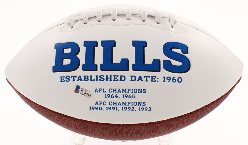 Josh Allen Signed Buffalo Bills Logo Football (Beckett COA) at PristineAuction.com Josh Allen Signed Buffalo Bills Logo Football (Beckett COA) at PristineAuction.com