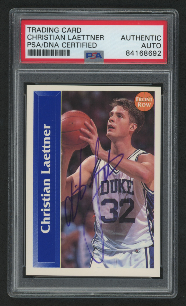 Christian Laettner Signed 1992-93 Front Row Holograms #1 (PSA