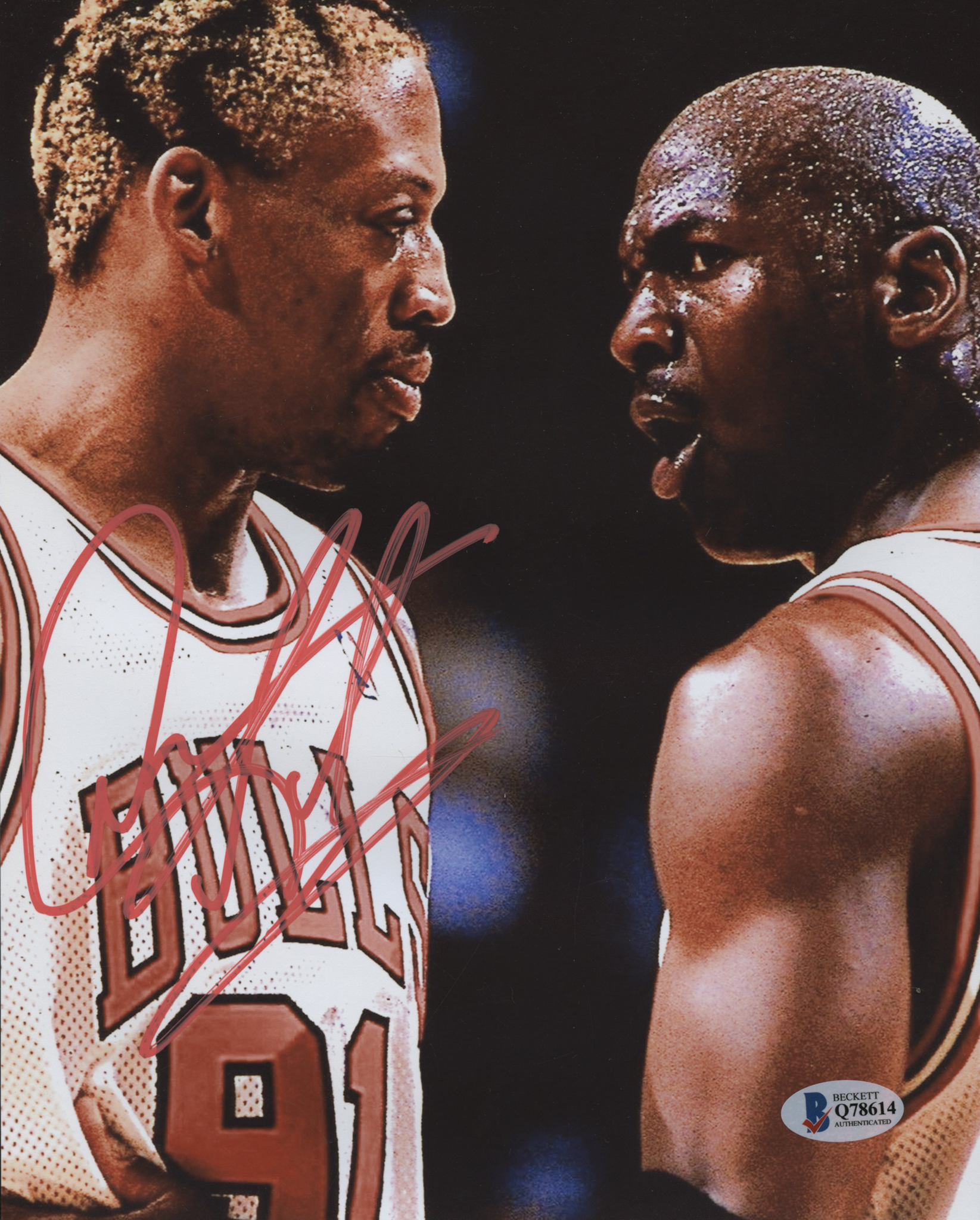 Dennis Rodman Signed Chicago Bulls 8x10 Photo (Beckett COA) at PristineAuction.com Dennis Rodman Signed Chicago Bulls 8x10 Photo (Beckett COA) at PristineAuction.com