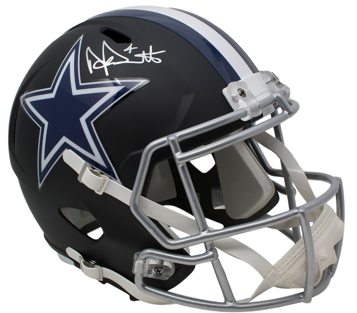 Dak Prescott Signed Dallas Cowboys Full-Size Matte Black Speed Helmet (Beckett COA & Prescott Hologram) at PristineAuction.com Dak Prescott Signed Dallas Cowboys Full-Size Matte Black Speed Helmet (Beckett COA & Prescott Hologram) at PristineAuction.com