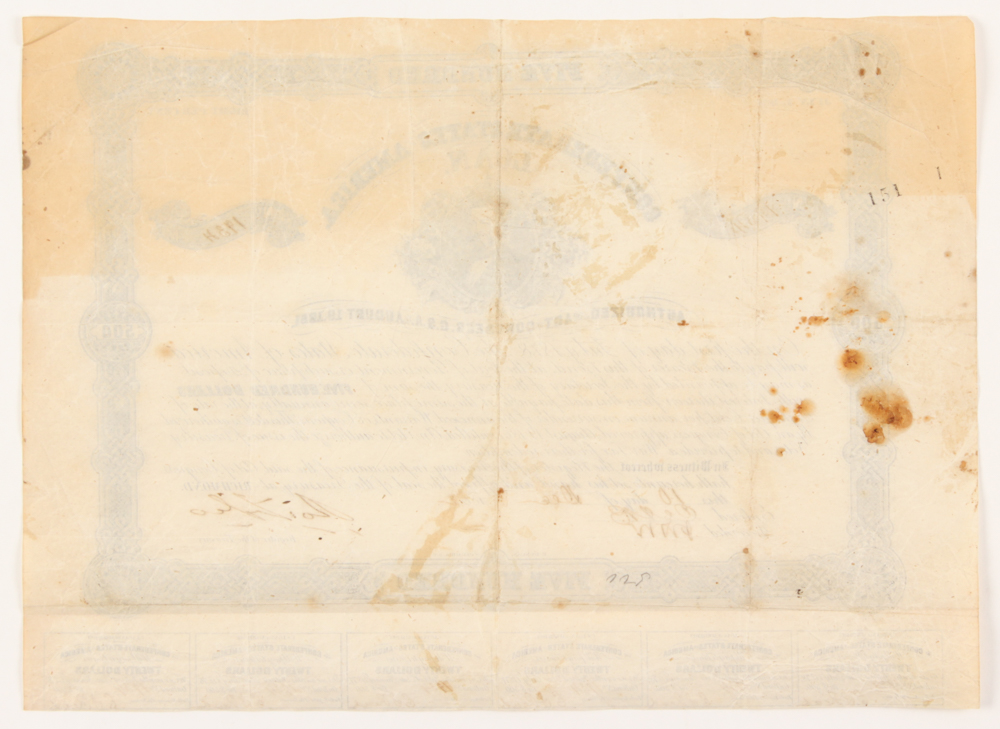 Authentic 1862 Confederate States of America $500 Five Hundred Dollar Bank Loan Note at PristineAuction.com Authentic 1862 Confederate States of America $500 Five Hundred Dollar Bank Loan Note at PristineAuction.com