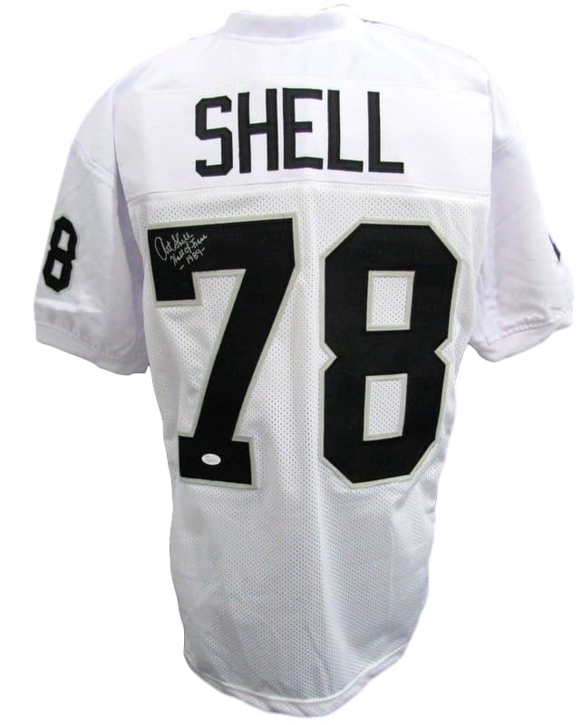 Art Shell Signed Jersey Inscribed "Hall Of Fame -1989-" (JSA COA) at PristineAuction.com Art Shell Signed Jersey Inscribed "Hall Of Fame -1989-" (JSA COA) at PristineAuction.com