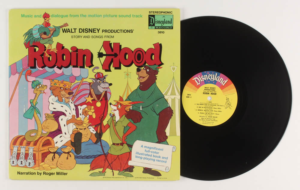 Vintage 1973 Walt Disney "Robin Hood" Vinyl Record Album at PristineAuction.com Vintage 1973 Walt Disney "Robin Hood" Vinyl Record Album at PristineAuction.com
