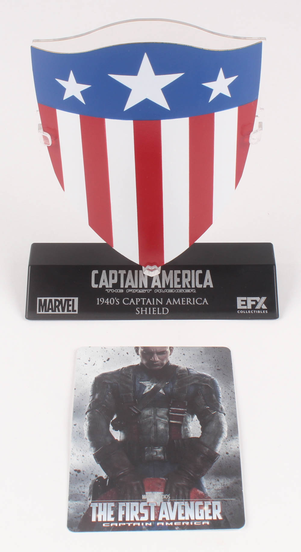 Captain America: The First Avenger Shield High Quality Metal Movie Prop Replica at PristineAuction.com Captain America: The First Avenger Shield High Quality Metal Movie Prop Replica at PristineAuction.com